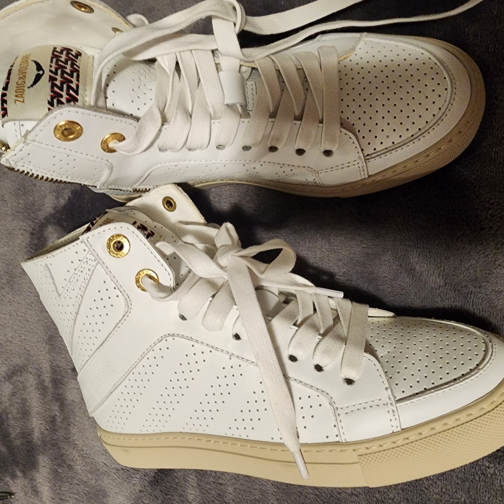 Zadig & Voltaire White High-Top Sneakers